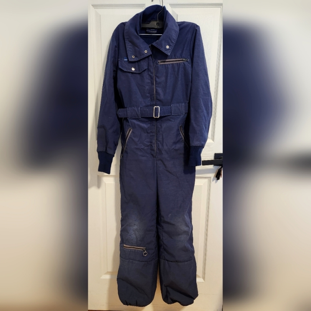 Vintage 1970s-80s SERAC canada ski suit.